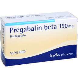 Abbildung: Pregabalin beta 150 mg Hartkapseln 56 St, Hartkapseln PZN 10810616