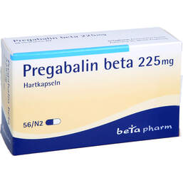 Abbildung: PREGABALIN beta 225 mg Hartkapseln 56 St, Hartkapseln PZN 10810645