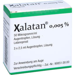 Abbildung: Xalatan 0,005% Augentropfen 3X2.5 ml, Augentropfen PZN 10817618