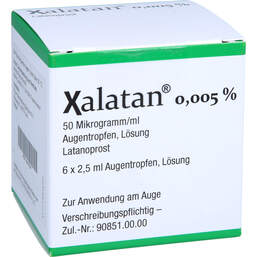 Abbildung: Xalatan 0,005% Augentropfen 6X2.5 ml, Augentropfen PZN 10817624