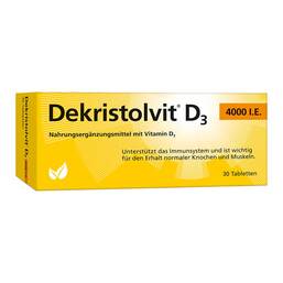 Abbildung: Dekristolvit D3 4.000 I.E. Tabletten 30 St, Tabletten PZN 10818575