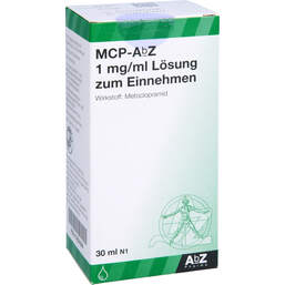 Abbildung: MCP AbZ 1 mg / ml Lösung zum Einnehmen 30 ml, Lösung zum Einnehmen PZN 10824328