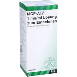 Abbildung: MCP AbZ 1 mg / ml Lösung zum Einnehmen 100 ml, Lösung zum Einnehmen PZN 10824340
