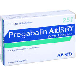 Abbildung: Pregabalin Aristo 25 mg Hartkapseln 14 St, Hartkapseln PZN 10834255