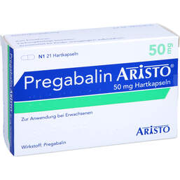 Abbildung: Pregabalin Aristo 50 mg Hartkapseln 21 St, Hartkapseln PZN 10834278