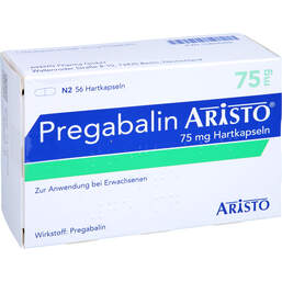 Abbildung: Pregabalin Aristo 75 mg Hartkapseln 56 St, Hartkapseln PZN 10834309