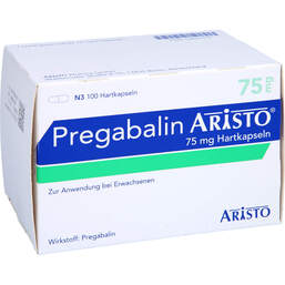 Abbildung: Pregabalin Aristo 75 mg Hartkapseln 100 St, Hartkapseln PZN 10834315