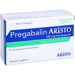 Abbildung: Pregabalin Aristo 100 mg Hartkapseln 21 St, Hartkapseln PZN 10834321