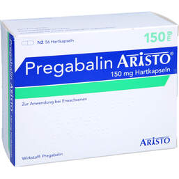 Abbildung: Pregabalin Aristo 150 mg Hartkapseln 56 St, Hartkapseln PZN 10834344