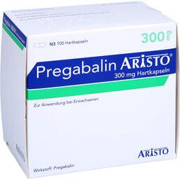 Abbildung: Pregabalin Aristo 300 mg Hartkapseln 100 St, Hartkapseln PZN 10834462