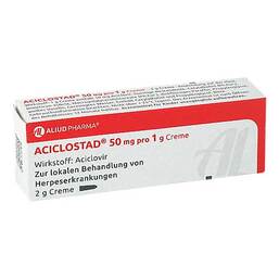 Abbildung: Aciclostad 50 mg pro 1 g Creme 2 g, Creme PZN 10838098