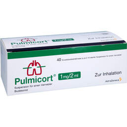 Abbildung: Pulmicort 1 mg / 2 ml Suspension für einen Vernebler 40X2 ml, Suspension für einen Vernebler PZN 10839011