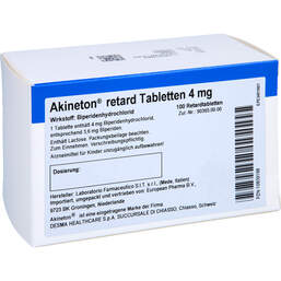 Abbildung: Akineton 4 mg retard Tabletten 100 St, Retard-Tabletten PZN 10839198