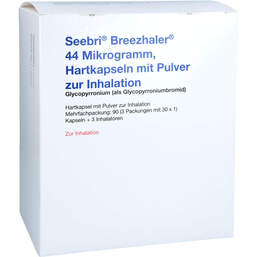 Abbildung: Seebri Breezhaler 44 Mikrogramm Hartkap.mit Pul.z.In 3X30 St, Hartkapseln mit Pulver zur Inhalation PZN 10842013