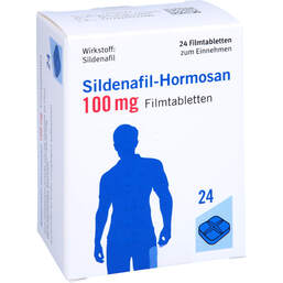 Abbildung: Sildenafil Hormosan 100 mg Filmtabletten 24 St, Filmtabletten PZN 10852796