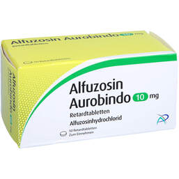 Abbildung: Alfuzosin Aurobindo 10 mg Retardtabletten 50 St, Retard-Tabletten PZN 10854743