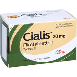 Abbildung: Cialis 20 mg Filmtabletten 12 St, Filmtabletten PZN 10917047