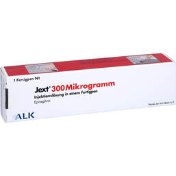 Abbildung: Jext 300 Mikrogramm Injektionslösung in Fertigpen 1 St, Injektionslösung in einem Fertigpen PZN 10917515