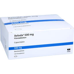 Abbildung: Xeloda 500 mg Filmtabletten 120 St, Filmtabletten PZN 10917538