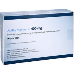 Abbildung: Abilify Maintena 400 mg P. + L.z.H.e.Depot-Inj-Suspension 1 St, Pulver und Lösungsmittel zur Herstellung einer Depot-Injektionssuspension PZN 10918590