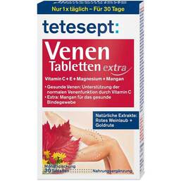 Abbildung: Tetesept Venen Tabletten extra Tabletten, 30 St PZN 10922427