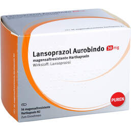 Abbildung: Lansoprazol Aurobindo 30 mg magensaftresistent Hartkapseln  56 St, Magensaftresistente Hartkapseln PZN 10945078