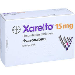 Abbildung: Xarelto 15 mg Filmtabletten 42 St, Filmtabletten PZN 10948970