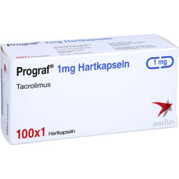 Abbildung: Prograf 1 mg Hartkapseln 100 St, Hartkapseln PZN 10957696