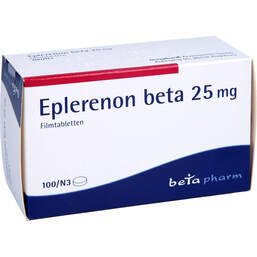 Abbildung: Eplerenon beta 25 mg Filmtabletten 100 St, Filmtabletten PZN 10961338