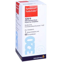 Abbildung: Symbicort Turbohaler 320 / 9 µg / Dosis 60 ED 1 St, Inhalationspulver PZN 10964199