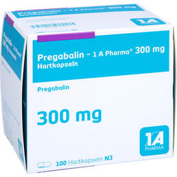 Abbildung: Pregabalin 1A Pharma 300 mg Hartkapseln 100 St, Hartkapseln PZN 10973198