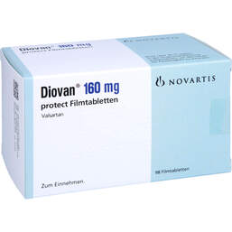 Abbildung: Diovan 160 mg protect Filmtabletten 98 St, Filmtabletten PZN 10979019