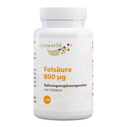 Abbildung: Folsäure 800 µg Tabletten Tabletten, 100 St PZN 10979077