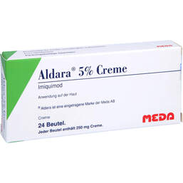 Abbildung: Aldara 5% Creme Sachets 24 St, Creme PZN 10979427