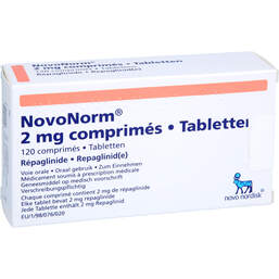 Abbildung: Novonorm 2,0 mg Tabletten 120 St, Tabletten PZN 10980181