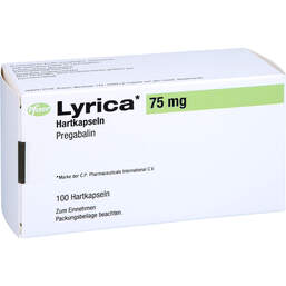 Abbildung: Lyrica 75 mg Hartkapseln 100 St, Hartkapseln PZN 10987444