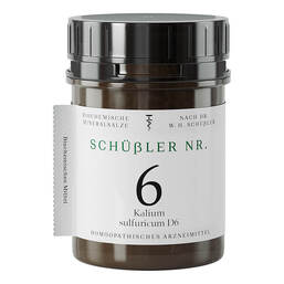 Abbildung: Schüssler Nr.6 Kalium sulfuricum D 6 Tabletten 400 St, Tabletten PZN 10990570