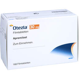 Abbildung: Otezla 30 mg Filmtabletten 168 St, Filmtabletten PZN 10991888