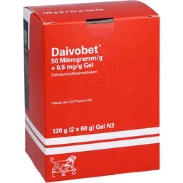 Abbildung: Daivobet 50 Mikrogramm / g + 0,5 mg / g Gel 120 g, Gel PZN 10992310