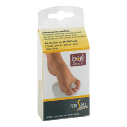 Abbildung: Bort Pedisoft Zehenseparator mit Ring large transparent 1 St, Bandage PZN 10995030