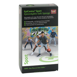 Abbildung: Bort Epicontur Sport Epicondylitis Soft-Spange schwarz / grün Bandage, 1 St PZN 10995171