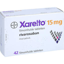 Abbildung: Xarelto 15 mg Filmtabletten 42 St, Filmtabletten PZN 10999329
