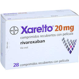 Abbildung: Xarelto 20 mg Filmtabletten 28 St, Filmtabletten PZN 10999358