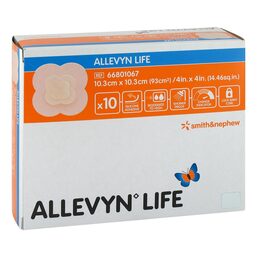 Abbildung: Allevyn Life 10,3x10,3 cm Verband 10 St, Verband PZN 10999482