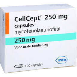 Abbildung: Cellcept 250 mg Kapseln 100 St, Hartkapseln PZN 11000492