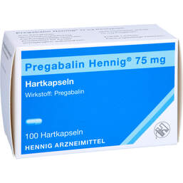 Abbildung: Pregabalin Hennig 75 mg Hartkapseln 100 St, Hartkapseln PZN 11003757