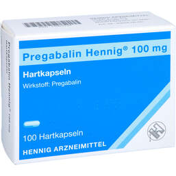 Abbildung: Pregabalin Hennig 100 mg Hartkapseln 100 St, Hartkapseln PZN 11003792