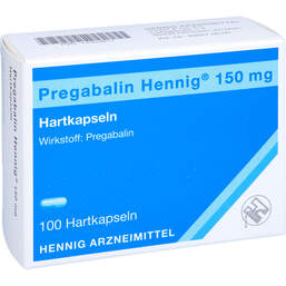 Abbildung: Pregabalin Hennig 150 mg Hartkapseln 100 St, Hartkapseln PZN 11003817