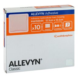 Abbildung: Allevyn Adhesive 12,5x12,5 cm haftende Wundauflage Kompressen, 10 St PZN 11006448