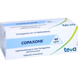 Abbildung: Copaxone 40 mg / ml Injektionslösung Fertigspritzen 12 St, Fertigspritzen PZN 11013299